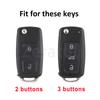 2/3 Buttons TPU Leather Car Key Case Cover Shell Fob Bag for VW Volkswagen Polo Tiguan Passat Golf Jetta Lavida Skoda Octavia