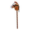 Stick Horse Plush with Neighing Galloping Sounds Pony Horseback Riding Game Stuffed Stick Horse