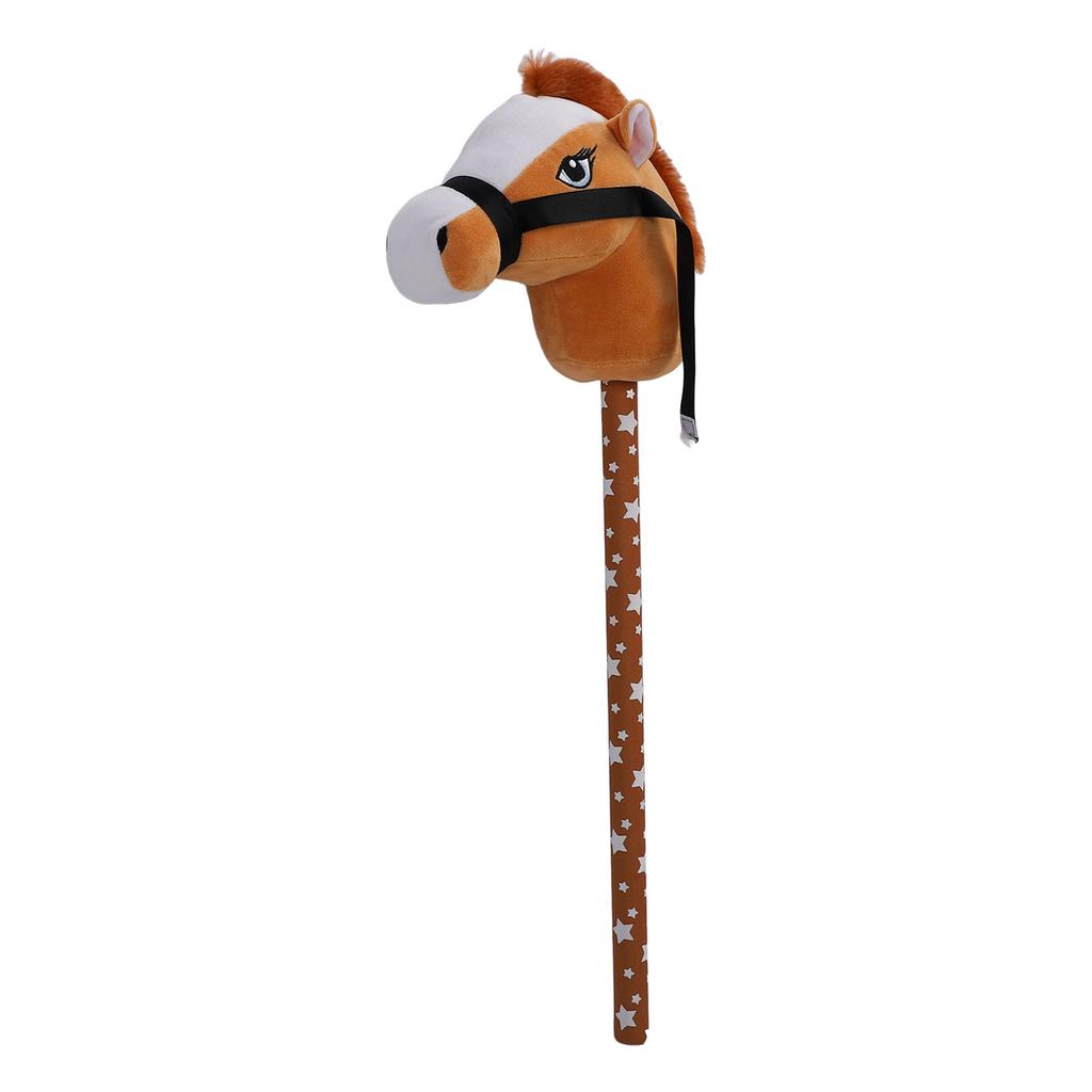 Stick Horse Plush with Neighing Galloping Sounds Pony Horseback Riding Game Stuffed Stick Horse Anim