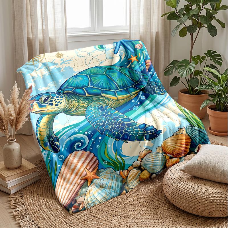 Ocean Adventure Map Theme blanket Lightweight Warm Flannel Blanket Decorative Throw Blanket for Home Decoration