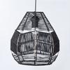 Handwoven Wicker Lampshade Rattan Pendant Lamp Shade Paper Rope Chandelier Cover for Restaurant