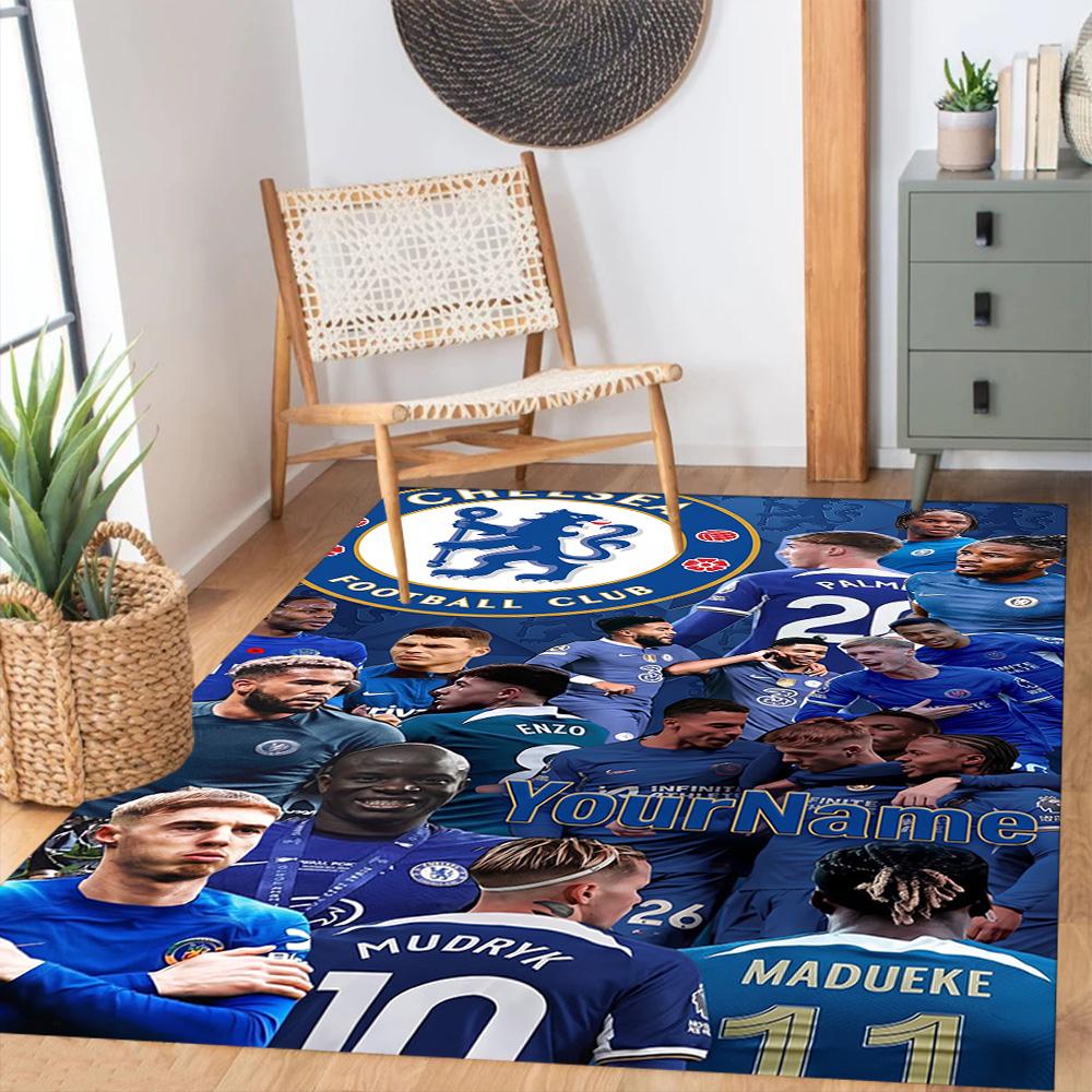 Chelsea Fc Customize Your Name Area Rug Design For Kitchen Foyer Hallway Dining Room Antislip Rug Anime Office Decor Perfect Gift For Womenmen