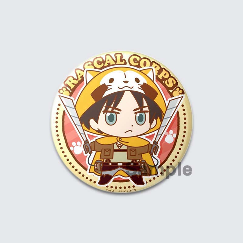 32/44/58 мм аниме-броши Атака титанов Мультфильм Армин Арлерт/Эрен Йегер Значки на лацкан Значок на рюкзак Ювелирные изделия Коллекции фанатов Подарки