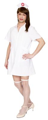 Clearstone Crossdressing MAN Косплей Хэллоуин Чисто Белый Медсестра MAN Унисекс Белый
