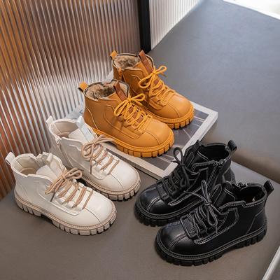 Новые осенние детские кожаные ботинки на мягкой подошве