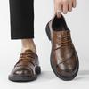 Модная мужская трендовая новая удобная коричневая черная деловая повседневная обувь кожаная обувь Конфуцианский джентльмен Уличная обувь для выхода