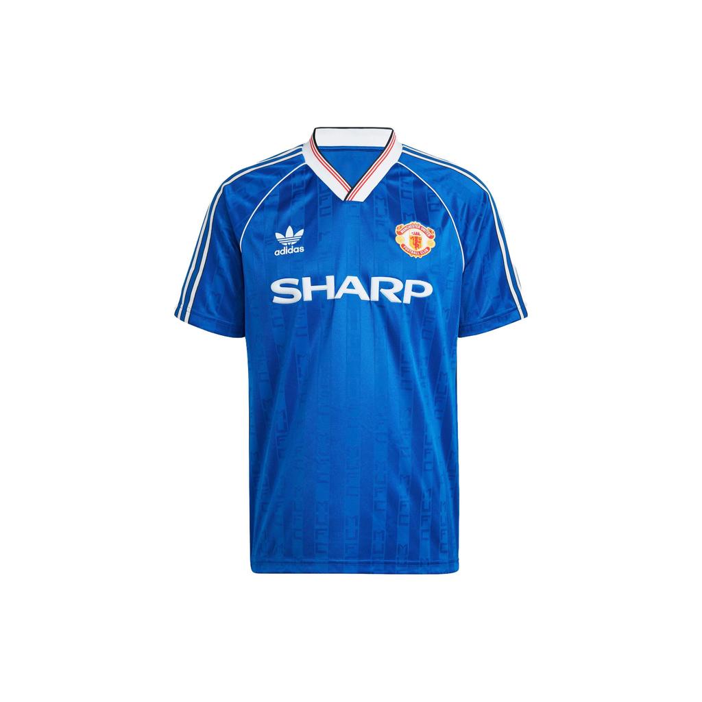 Adidas Originals Manchester United 1988-90 Third Kit Retro Football Shirt Men Tops Academy-Blue IP5544