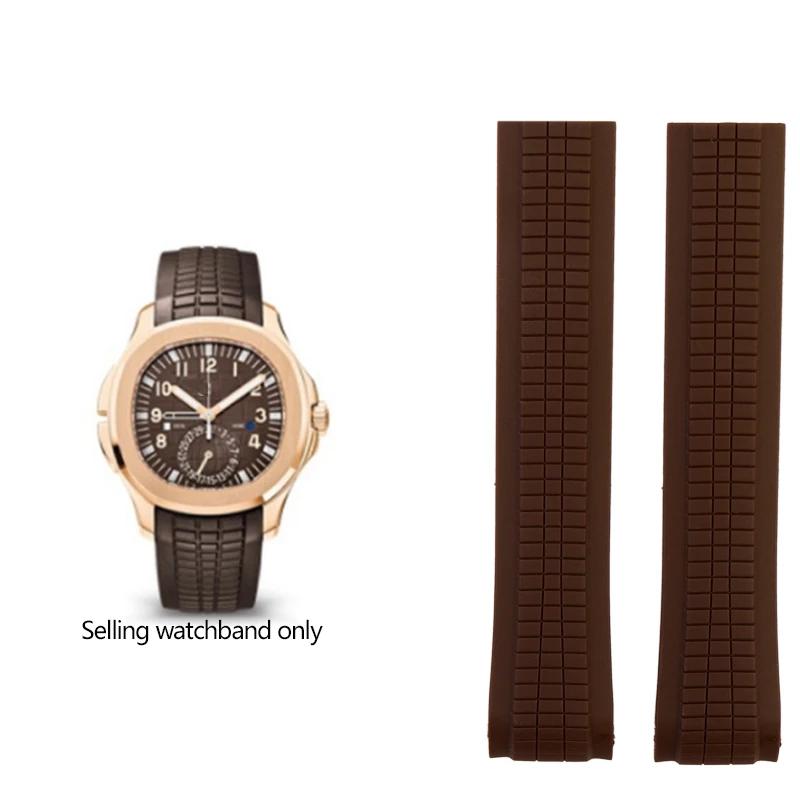 Silicone Watch Strap for Patek Philippe Silicone Watch Strap Men's Grenade 5164/5167 Original Black Sports Rubber Watchband 21mm