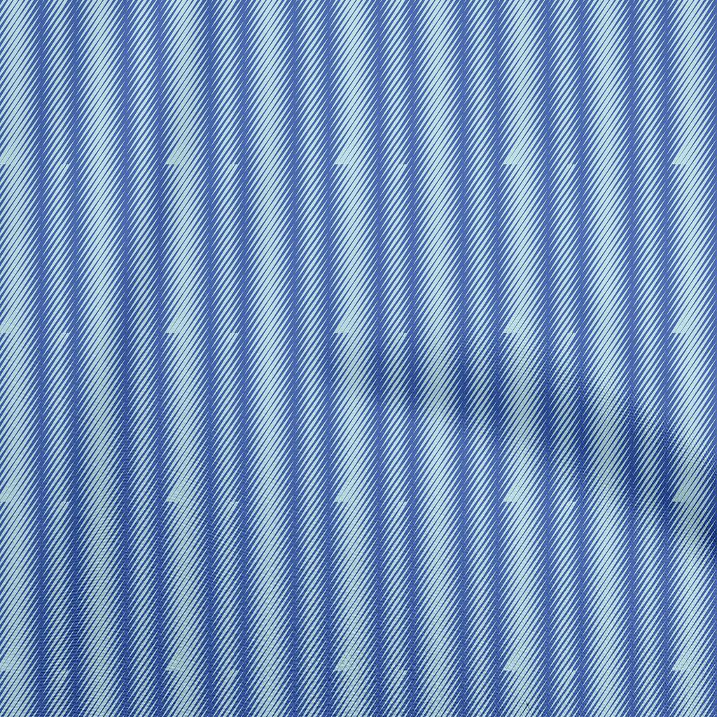oneOone Cotton Flex Blue Fabric Abstract  Stripe Fabric For Sewing Printed Craft Fabric By The Yard 40 Inch