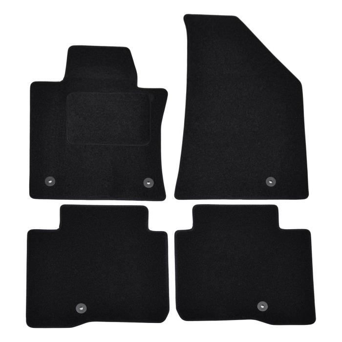 Tapis De Sol - SsangYong - Korando - Velours Noir - 4 Pièces - Antidérapant Et Imperméable