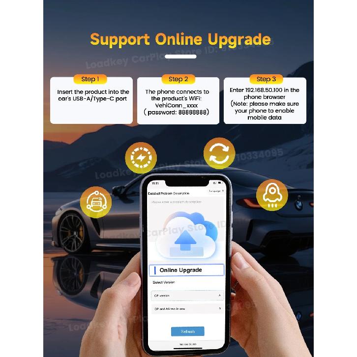 Carlinkit Mini Ultra 2-в-1 проводной в беспроводной Carplay Android Auto Для штатного автомобиля Plug and Play 5 ГГц Wi-Fi Type-C/USB Автоматическое подключение