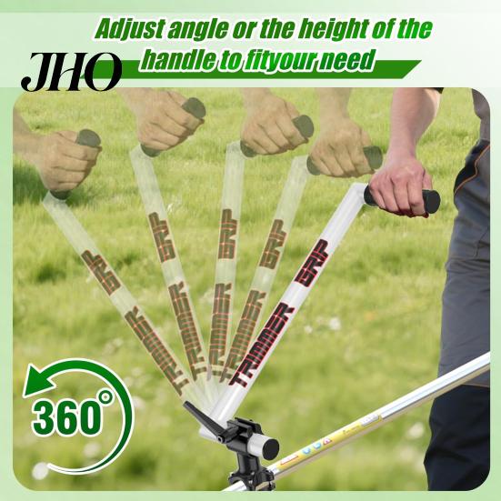 Rotatable Clip for Trimmer Harness Weed Eater Handle Extension Grip with Shoulder Ergonomic Lightweight And Sturdy String Lawn Care Landscaping Sling
