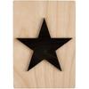 Decorative Wooden Letters - - Star - Black - 14.9 X 10.5 Cm - Handmade