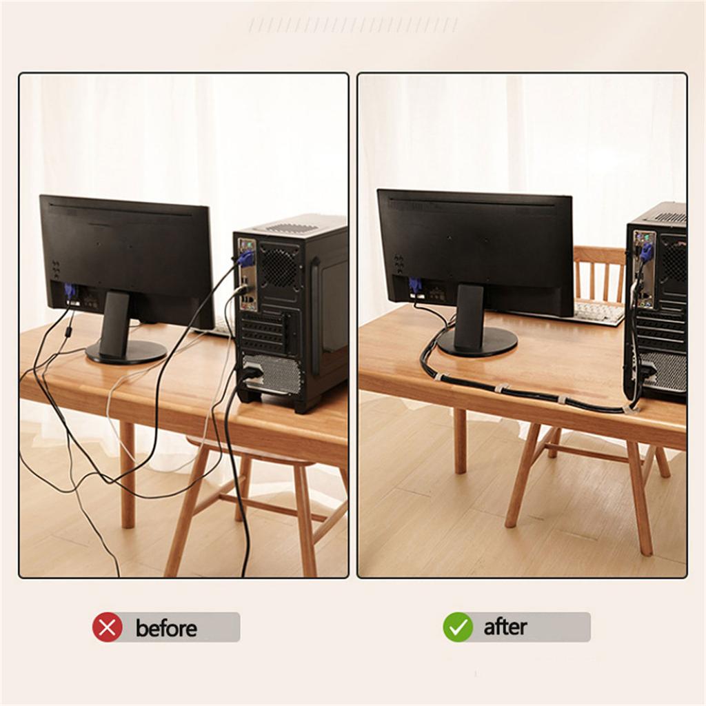 Adjustable Wire Straps Multipurpose Cord Holders Self Sticking Solution Self Adhesive Cable Straps for Organized Desks