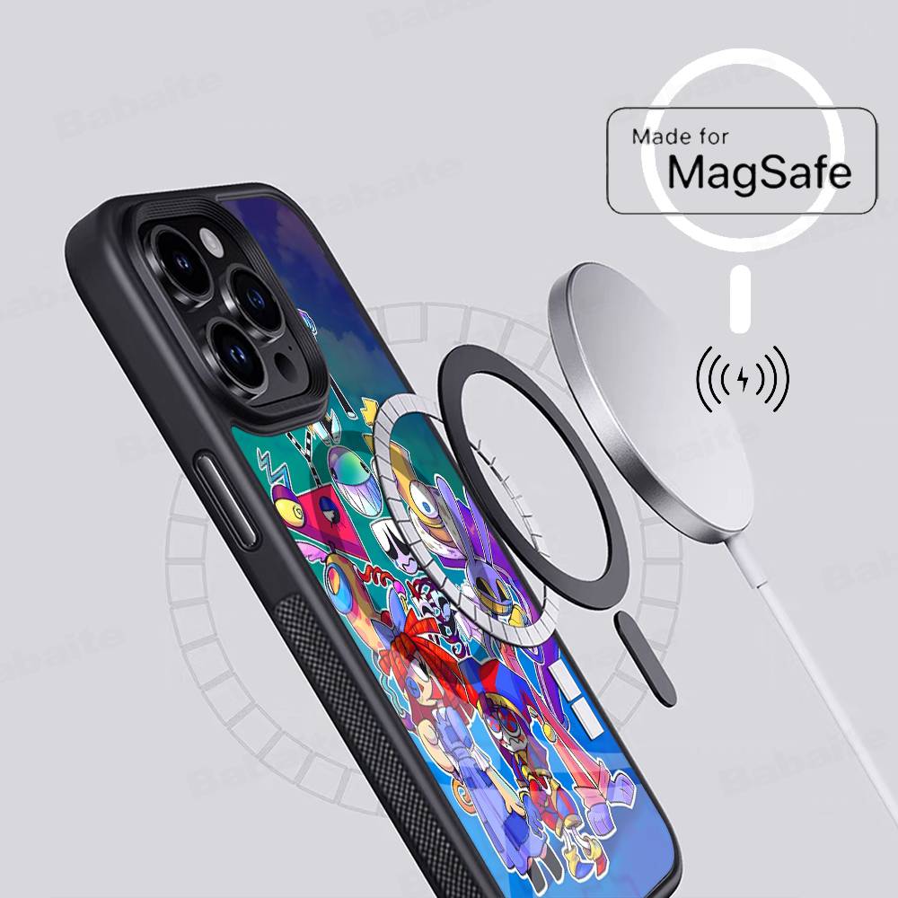 Amazing Digital Circus Phone Case Magnetic Case For IPhone 16 14 13 12 11 15 Pro Max Plus For Magsafe Wireless Charge Cover