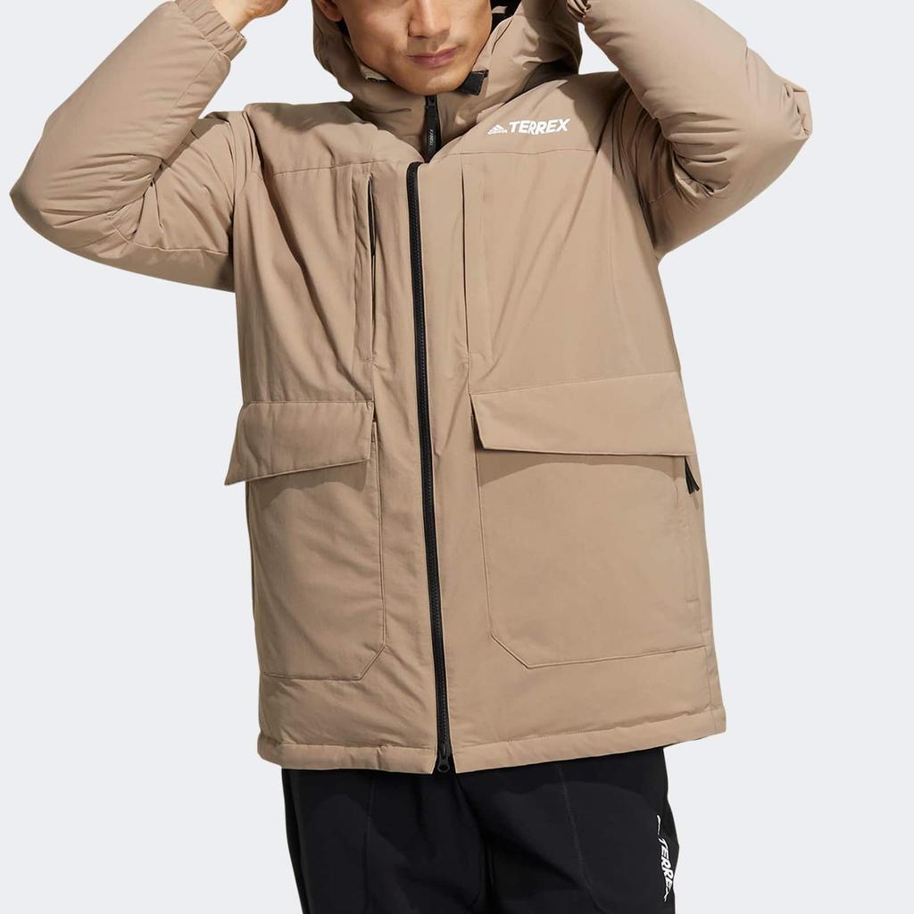 adidas Пуховик унисекс коричневый HR8445