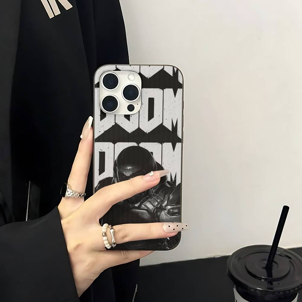 Классическая игра D-DOOM-E-EternalS Для IPhone 15 16 17 14 13 12 11 Pro Max 16E 16 Plus 17 Air Гофрированный Ударопрочный Чехол для Телефона