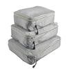 Rantion 3pcs/set Compression Packing Cubes Travel Storage Bag Luggage Suitcase Organizer Set Foldable Waterproof Nylon Material