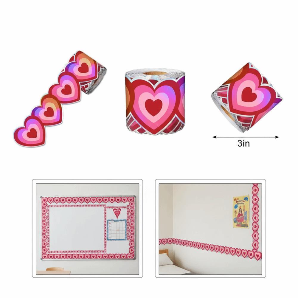 10m Heart-Shaped Sticker Heart-Shaped Self-Adhesive Sticker Decorative Labels Bulletin Board