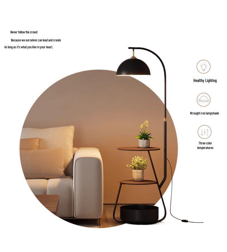 Торшер в античном стиле с полкой: Ретро прикроватный столик для гостиной или спальни.