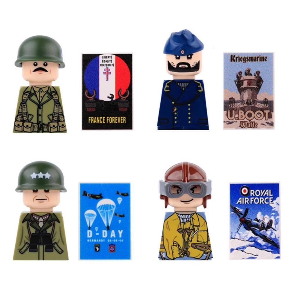 Детали солдат 101-й воздушно-десантной дивизии США, конструктор, офицер, армейский воин, пехота, военные аксессуары, оружие, кирпичики, игрушки GR03