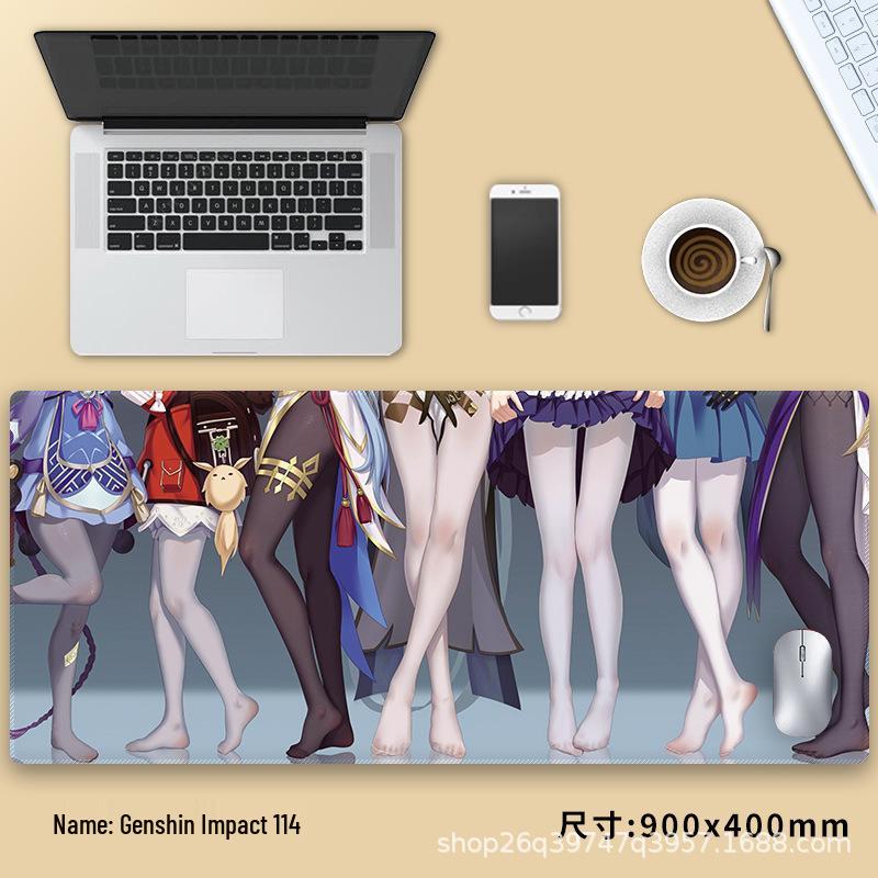 Очень большой коврик для мыши Genshin Impact Венти - Утолщенный аниме коврик для клавиатуры
