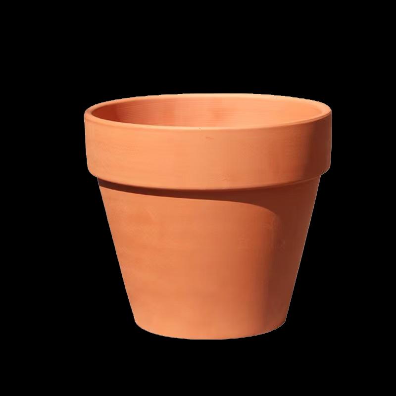 Nordic Terracotta Planter Pot with Tray, 2-Pack