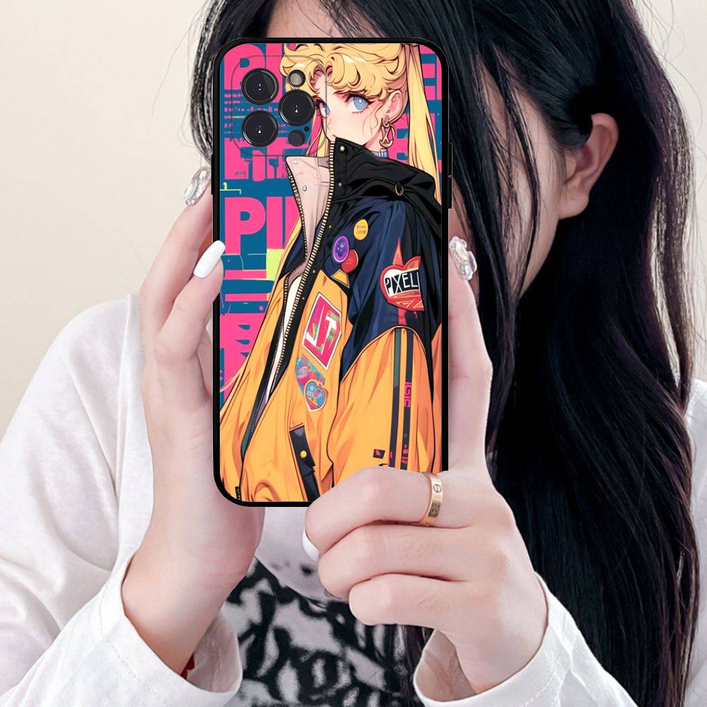 Чехол для телефона S-Sailors Anime Moon для iPhone 17 16 15 14 13 12 Mini 11 Pro Plus Мягкий силиконовый чехол