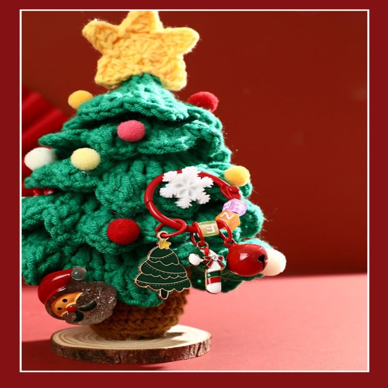 Подвеска для сумки Мультяшная Рождественская бирка Подвеска Рождественская елка Рождество Санта Клаус Брелок Креативный Рождественский венок Олень Брелок для ключей Девочки