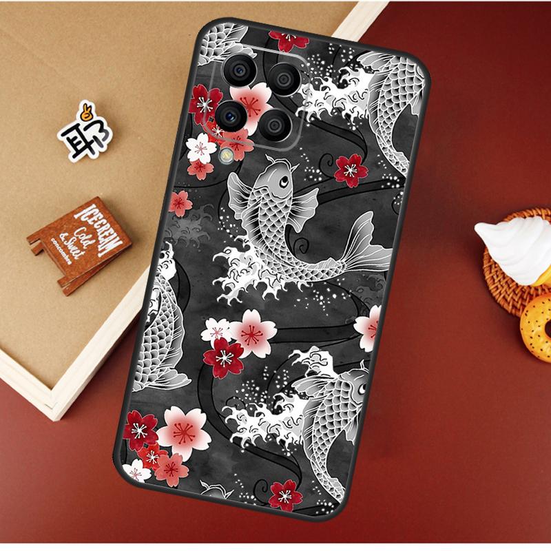 Чехол Ying Yang с рыбками Кои для Samsung Galaxy M16 M36 M56 M06 M52 M32 M12 M54 M34 M14 M35 M55 M15 M11 M31 M13 M53