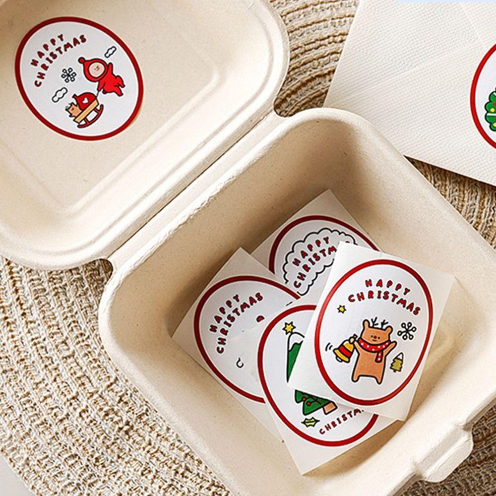 120pcs/roll Cartoon Gift Decorative Labels Cartoon Stickers for Gift Box Envelopes Party Favors