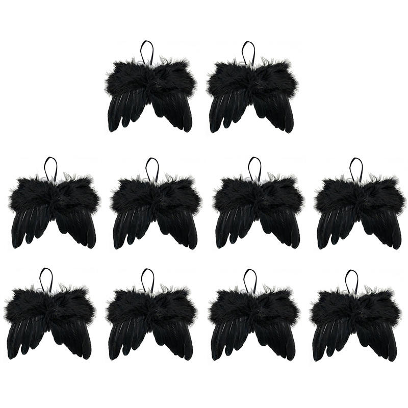 1 шт./10 шт. Милые белые перьевые крылья Реквизит для вечеринки и фотосессии Винтажный Праздничный Свадебный Рождественский Декоративный Подвесной Аксессуар