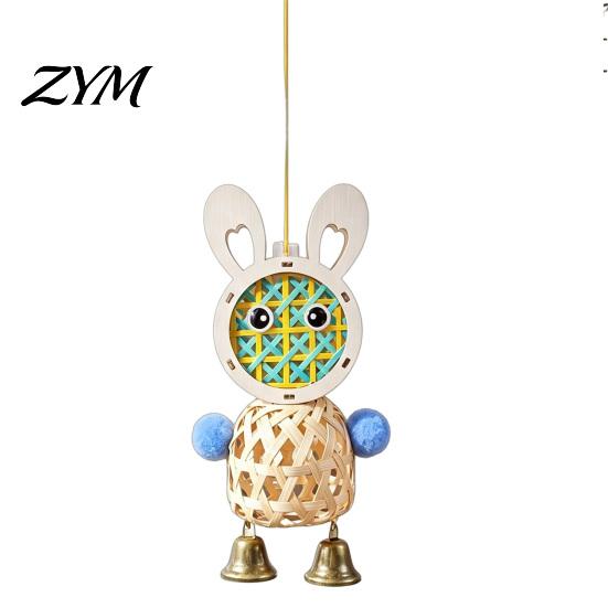 Handmade Lantern Crafts DIY Animal Kit for Children, Bamboo Weaving Cartoon Material Set, Mid-Autumn Festival Celebration