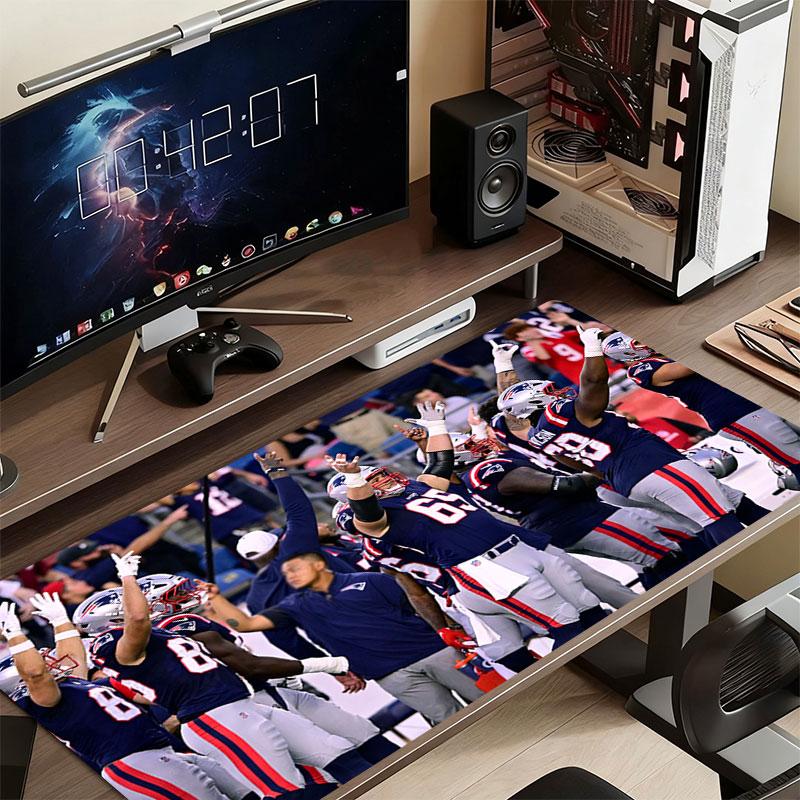 New England Patriots Players Mouse Pad, Large Gaming Desk Mat, Non-slip XXL Mousepad for Laptop & Tablet, Mini PC Playmat with Stitched Edges
