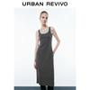 UR 2025 Spring Casual Faux Two-Piece Sleeveless Dress