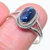 Натуральный голубой кианит драгоценный камень ручная работа 925 чистое серебро ювелирное кольцо размер 9 r9U66
