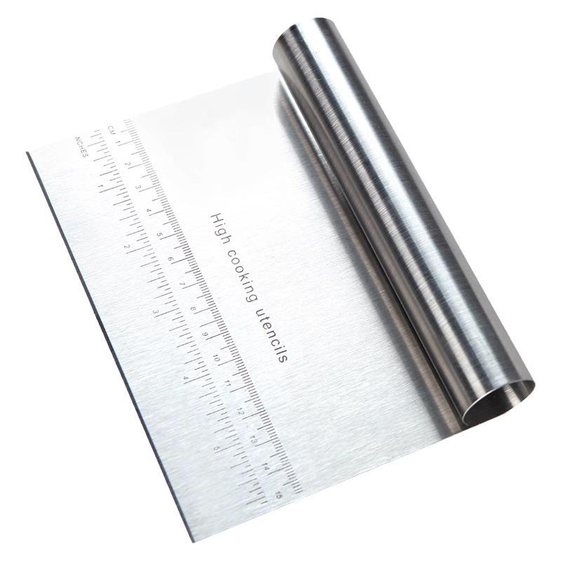 Нож из нержавеющей стали с фацетом, с лезвием для теста и скребком