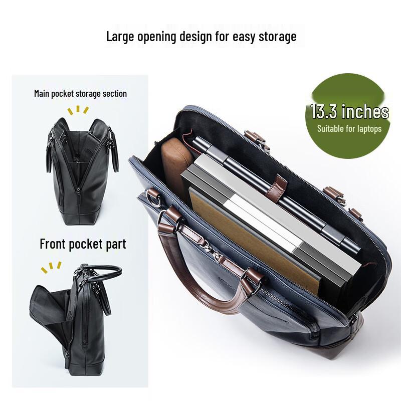 Кожаная деловая сумка-трансформер для ноутбука Sanwa