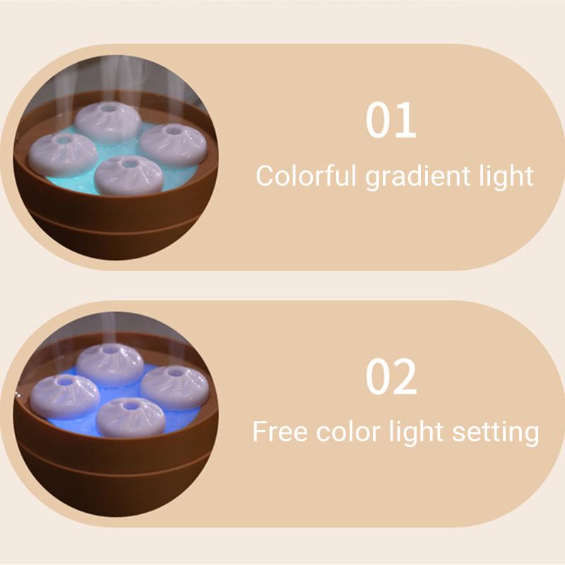 Креативный пароварка, ароматерапия, диффузор эфирного масла, USB-ультразвуковой увлажнитель воздуха со светодиодной подсветкой для домашнего стола, аромадиффузор