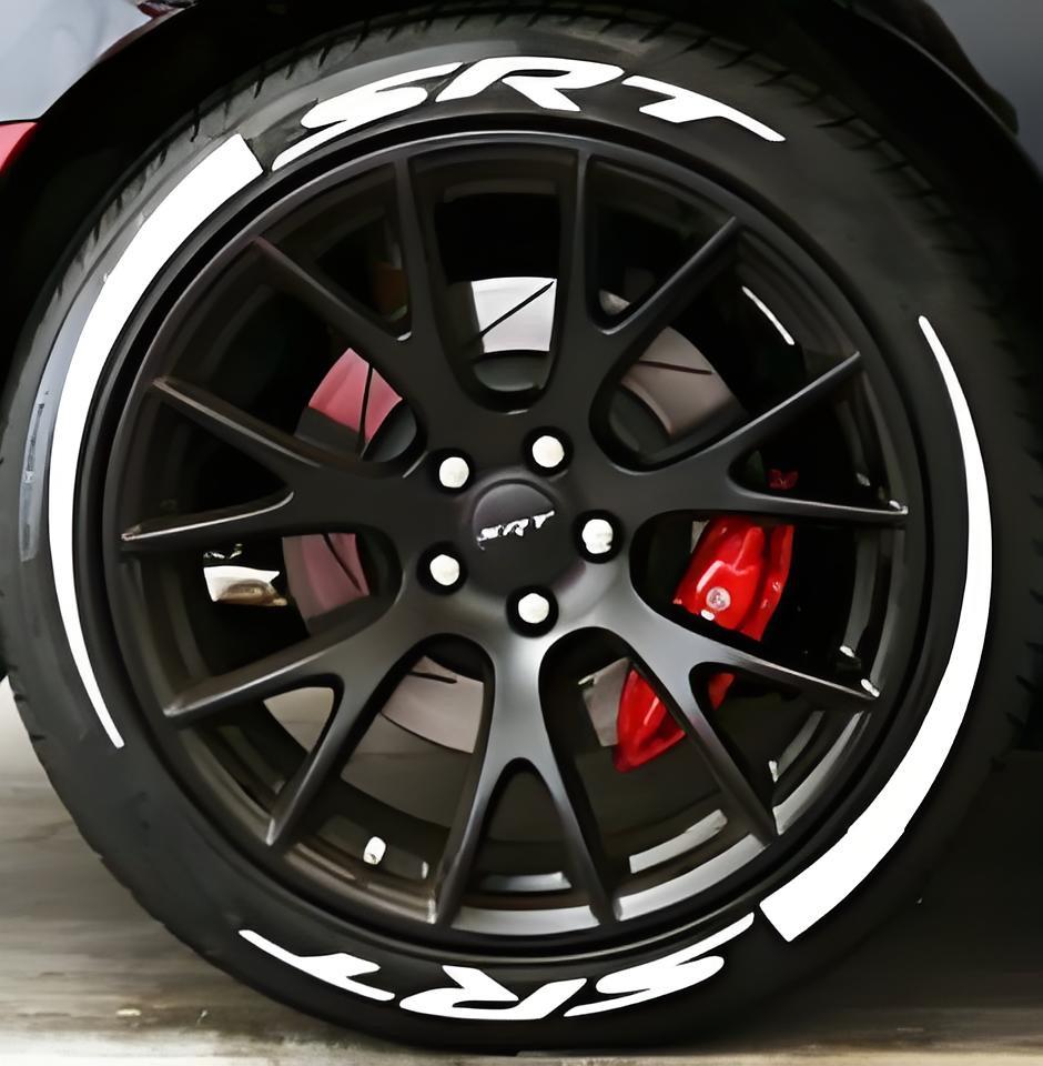 SRT+Blade 3D Резиновые наклейки на шины и колпаки для автомобилей и мотоциклов