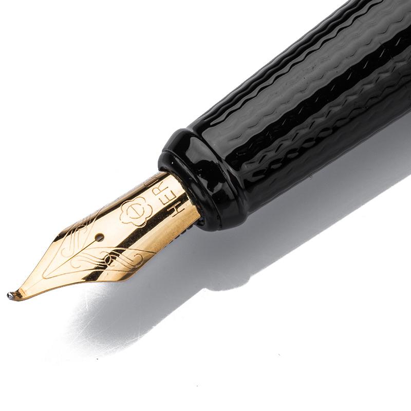 HERO Fountain Pen, Black, Bajun Tu Meigong Fountain Pen, Fine Nib, 9063