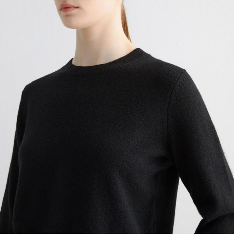 She S miSS baSic Round Neck Knit Pullover SSkpoo42800 Bk