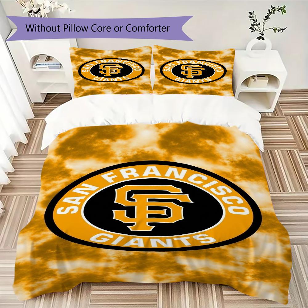 San Francisco Giants Pattern Bedding uilt Set uilt Cover Pillowcase Home Decoration Birthday Gift (1 * duvet cover + 2 * pillowcase without core)