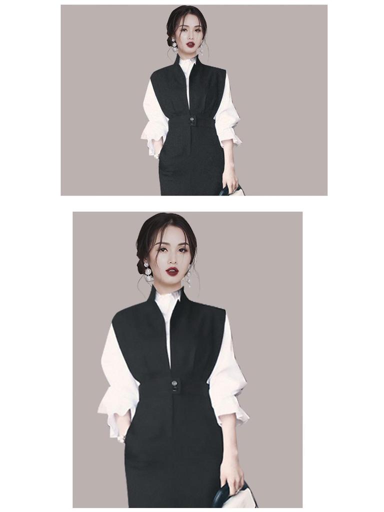 2023 Versatile High-Waisted Professional OL Shirt Set - Slimming Two-Piece