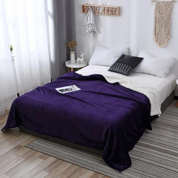 Фланелевое одеяло из овечьей шерсти, одеяло в скандинавском стиле, легкая роскошь, двухслойное утолщенное одеяло