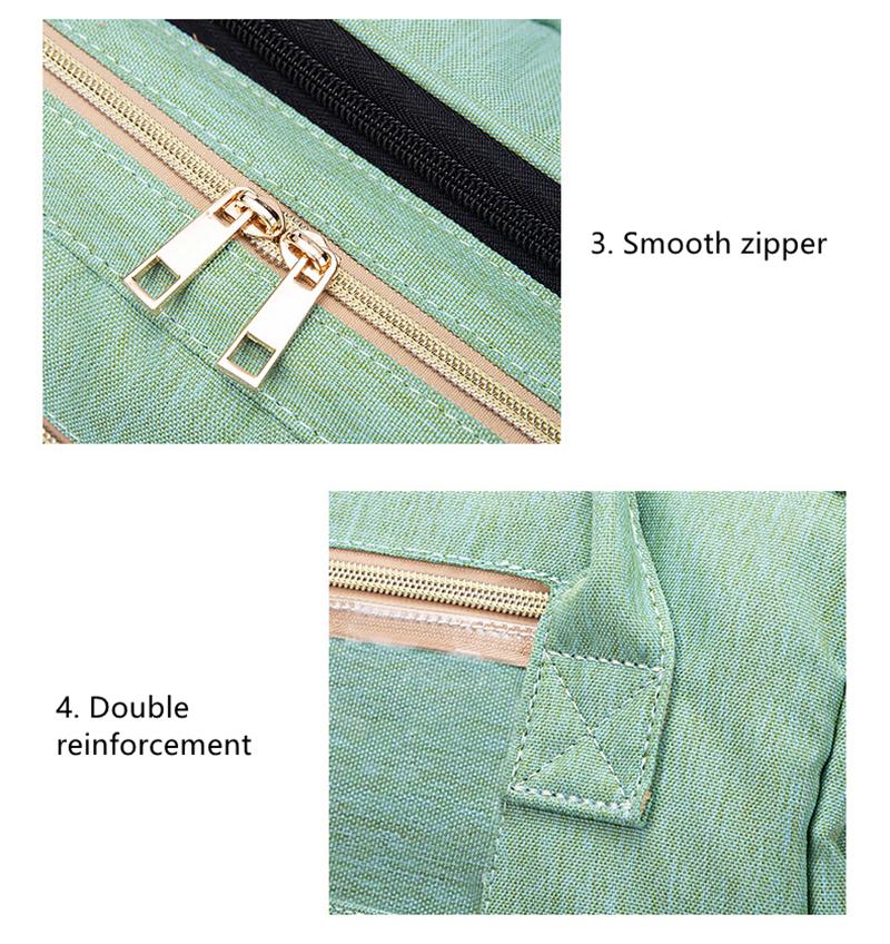 Large Capacity Mummy Backpack Waterproof Backpack Multifunctional Baby Bed Bags Maternity Bag Stroller Bag with Hooks Bag