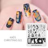kads Пластина для штамповки ногтей Рождество 021 Снежинка Снеговик Дерево Колокольчик Изображение Лак для дизайна ногтей Инструмент для шаблонов