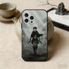 Чехол для телефона L-Levi A-Атака Титанов Для iPhone 17 16 15 14 13 12 Max Plus Силиконовый Черный Чехол