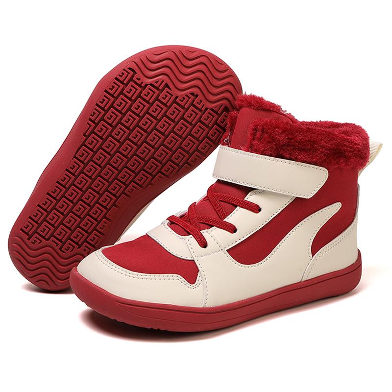 Мода 2024 года, детские зимние сапоги с широким носком для босых ног | Зимние минималистичные кроссовки для мальчиков и девочек | Теплые сапоги для девочек и мальчиков для малышей и малышей