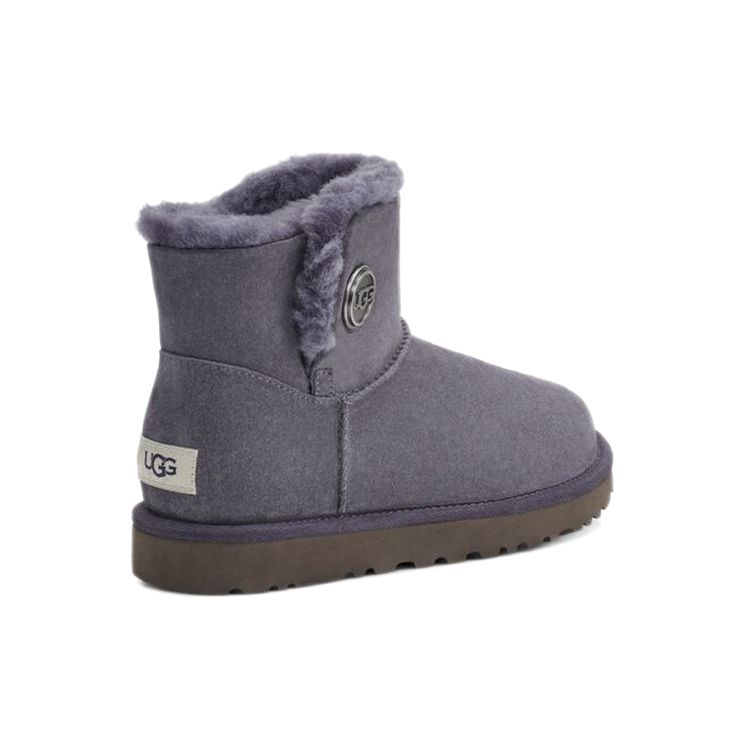 UGG Мини-зимние ботинки Bailey Snaps с флисовой подкладкой, женские зимние ботинки, фиолетово-серые 1127352-GRST